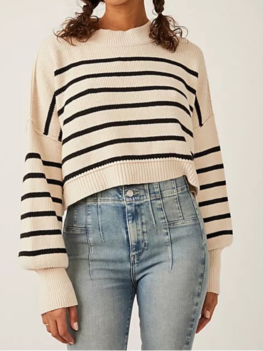 Easy Street Stripe Crop Pullover